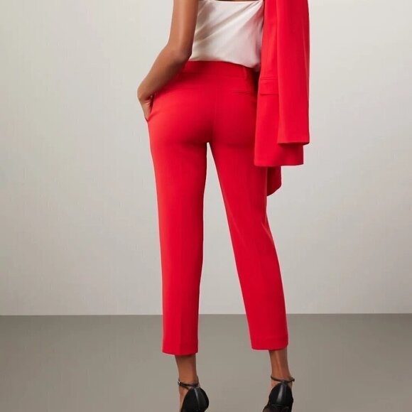 Michael Kors Crepe Red Slim Pants 4 - Picture 2 of 16